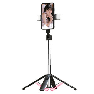 Téléphone Bluetooth Selfie Tripod, haut: 102 cm (acier inoxydable + double feux de remplissage) SH4306675-20