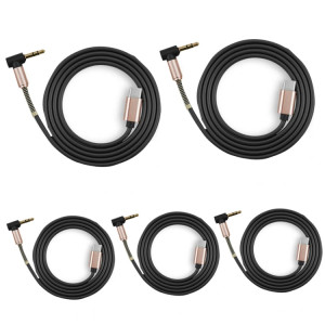 5 PCS Type-C / USB-C à 3,5 mm Malen Male Spring Adapter Cable, Longueur du câble: 1M (noir) SH201A825-20
