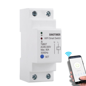 SINOTIMER TM607 Intelligent WiFi Timer Mobile App Home Rail Remote Control Time Switch 80A 85-300V SS31801149-20