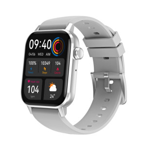 HD6 1,69 pouces surveillance de la fréquence cardiaque multifonctionnelle Smart Watch (argent) SH301B268-20