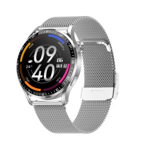 HD2 1,32 pouce de détection de détection de fréquence cardiaque Smart Watch (argent + acier) SH001B267-20