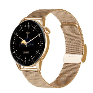 HD1 1,3 pouce Smart Amoled Smart Watch avec fonction NFC (acier doré + sangle en silicone) SH901A1900-20