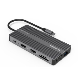 Blueendlessless Type-C + USB 3.0 / 2.0 + VGA + Hub d'interface audio 3,5 mm (12 en 1) SB401A1434-20
