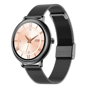 Prêter CF80 1,08 pouce surveillance de la fréquence cardiaque Smart Bluetooth Watch, couleur: acier noir SL0305719-20