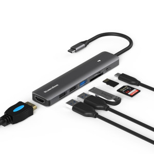 Blueendlessless Type-C + USB 3.0 / 2.0 + hub hdmi4k, spécification: 7 en 1 SB0401884-20