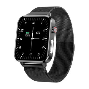 Loanciy E86 1,7 pouce de surveillance du fréquence cardiaque Smart Bluetooth Watch, couleur: acier noir SL18061189-20