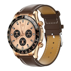 Prêter la montre d'appel Bluetooth Smart Pro Smart avec fonction NFC, Couleur: Gold Leather SL25061395-20