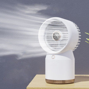 Spulet Fan de fans de maison Digital Digital Humidified, style: 3600mAh rechargeable (blanc) SH501A1930-20