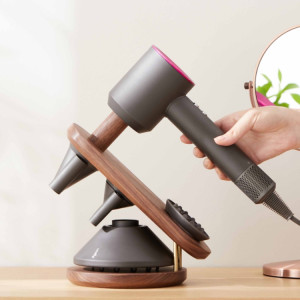 Support de rangement de sèche-cheveux en bois massif pour Dyson (noix noire) SH601A536-20