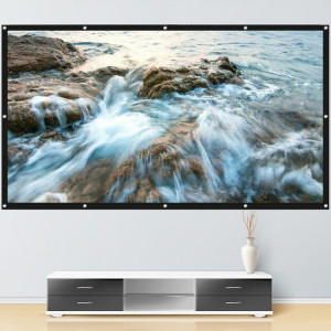 Rideau de projection HD anti-léger en métal pliant, taille: 72 pouces 16: 9 159x90cm frontière noire punch SH00161624-20