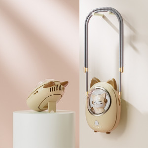 Enfants suspendus ventilateur de cou USB Handheld Light Glowing mini ventilateur portable (jaune) SH801C229-20