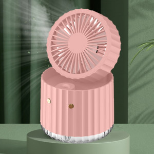 PW01 Mini ventilateur de refroidissement par eau USB de bureau Turbo LED Refroidisseur d'air d'humidification par pulvérisation (rose) SH001B65-20