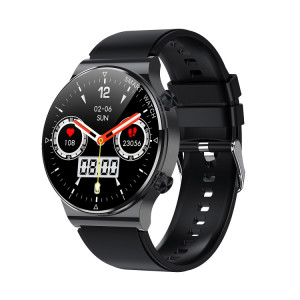 ME88 1,32 pouce de surveillance du sommeil de la fréquence cardiaque Smart Watch (silicone noir) SH701A784-20