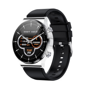 ME88 1,32 pouce de surveillance du sommeil de la fréquence cardiaque Smart Watch (silicone en argent) SH701B842-20