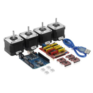 Accessoires d'imprimante 3D CNC V3 + UNO R3 Version améliorée + A4988 Driver + Kit de moteur de pas SH96011006-20