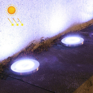 2 pcs 20leds extérieur étanche à la pelouse de jardin solaire enterré lumière (lumière blanche) SH001A805-20