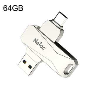 NetAC U782C Type-C Interface double ordinateur métallique à haute vitesse Drive flash USB, capacité: 64 Go SN8702577-20