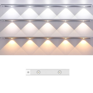 Barre lumineuse de capteur de corps humain à LED intelligent ultra-mince, longueur: 20 cm (Space Silver) SH301B1979-20