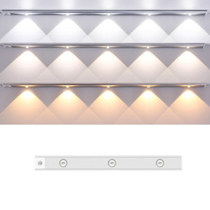 Barre lumineuse de capteur de corps humain à LED intelligent ultra-mince, longueur: 40 cm (argent spatial) SH303B753-20