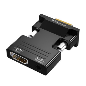 HDMI Femme à VGA Male avec adaptateur audio Convertisseur de projecteur TV (noir) adaptateur audio (noir) SH201C1119-20