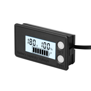 LCD étanche LCD à deux fils batterie au lithium batterie de tension d'écran numérique 8-72V (blanc) SH41031488-20