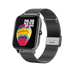 P8 1,4 pouce Surveillance de la pression artérielle de fréquence artérielle montre intelligente, couleur: acier noir SH95061815-20