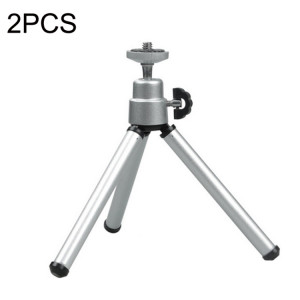 2PCS Projecteur Phone Stand de bureau portable Télescopique Téléphétique Trépied, style: 2 sections (argent) SH15021204-20