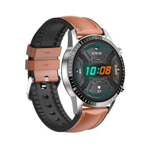 I9 1.3 Inch Heart Rate/Blood Pressure/Blood Oxygen Monitoring Watch, Color: Brown Leather SH2306465-20