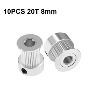 10 PCS GT2 IMPRIDITION 3D PULLICE DE TRANSMISSION DE ROUEE SYNCHONE PULLE, SPÉCIFICATION: 20 dent 8 mm SH25031018-20
