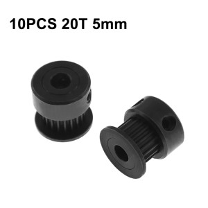 10 PCS GT2 IMPRIDITION 3D PULITE DE TRANSMISSION DE ROUEE SYNCHONE PULLE, SPÉCIFICATION: 20 dent 5 mm noir SH25061266-20