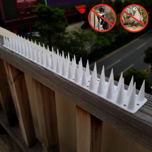 12 PCS Plastic Bird Repeunt Thorns Fence Anti-Climb Nails (blanc) SH301C987-20