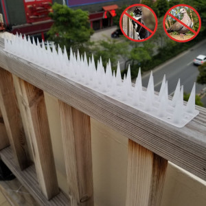 12 PCS Plastic Bird Repeunt Thorns Fence Anti-Climb Nails (Transparent) SH301G44-20
