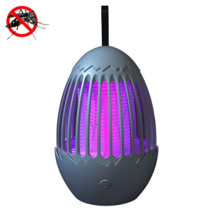 L01 Portable Electric Shock Mosquito Killer Lamp Home Photocatalyst Fly Killer (Gray) SH101A1682-20