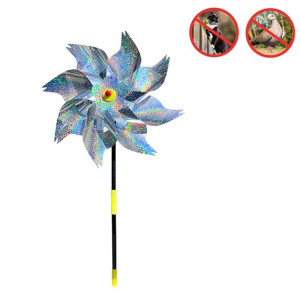 5 PCS Balcon Jardin Terres Agricoles Bird Catcher Réflecteur Anti-oiseau Laser Moulin À Vent, Style: Argent Octogone SH560376-20