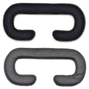 Couverture de masque pour les yeux en mousse pour le visage en cuir PU 2 pièces pour casque HTC VIVE VR (mince 1,5 cm) SH001B1324-20