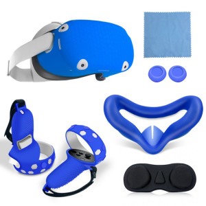 6 pièces/ensemble pour couvercle de contrôleur de Console tout compris en Silicone Meta Quest (bleu) SH101B1505-20