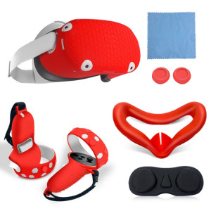 6 pièces/ensemble pour couvercle de contrôleur de Console tout compris en Silicone Meta Quest (rouge) SH101D657-20