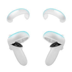 1 paire d'anneau en silicone anti-collision pour poignée de contrôleur pour Meta Quest 2 (transparent) SH801A1642-20