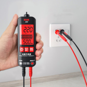 BSIDE A1 Multimètre de tension d'électricien de détection de haute précision à double mode intelligent sans batterie (noir) SB101A50-20