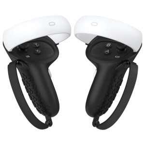 Housse de protection en silicone demi-pack anti-collision pour contrôleur VR pour Oculus Quest 2 (noir) SH901B657-20