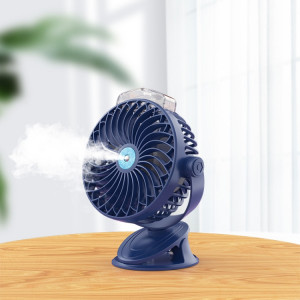 Ventilateur de refroidissement de style clip de bureau de chargement USB, spécification : spray (bleu) SH59021850-20