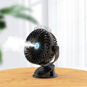 Ventilateur de refroidissement de style clip de bureau de chargement USB, spécification : spray (noir) SH590419-20