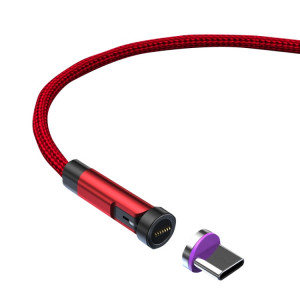 Câble de données de charge rapide magnétique rotatif CC57, style : 1 m + tête Type-C/USB-C (rouge) SH401A1990-20