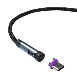 Câble de données de charge rapide magnétique rotatif CC57, style : 1 m + tête Type-C/USB-C (noir) SH401B1998-20
