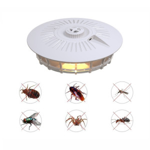 Lampe domestique piège à puces piège intérieur mouches moustiques lampe cafard (blanc perle) SH601A1165-20