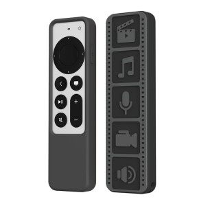 Housse de protection antidérapante étanche pour télécommande en silicone pour Apple TV 4K 2021 (noir) SH401B1834-20