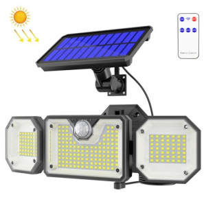 Lampe solaire de jardin étanche à LED pour capteur de corps humain, style : Split 226LED SH4301787-20