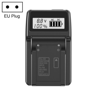 F550/F750/F970 Chargeur de batterie pour appareil photo avec chargeur LCD simple, prise UE SH901A571-20