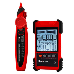 ET616 testeur de câble réseau réglable rechargeable testeur de câble POE (rouge) SH301R1492-20