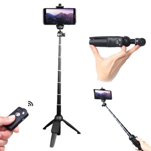 YUNTENG 9928N Trépied pour Selfie pour Téléphone Portable avec Télécommande Bluetooth (23-120cm Noir) SY601B1399-20